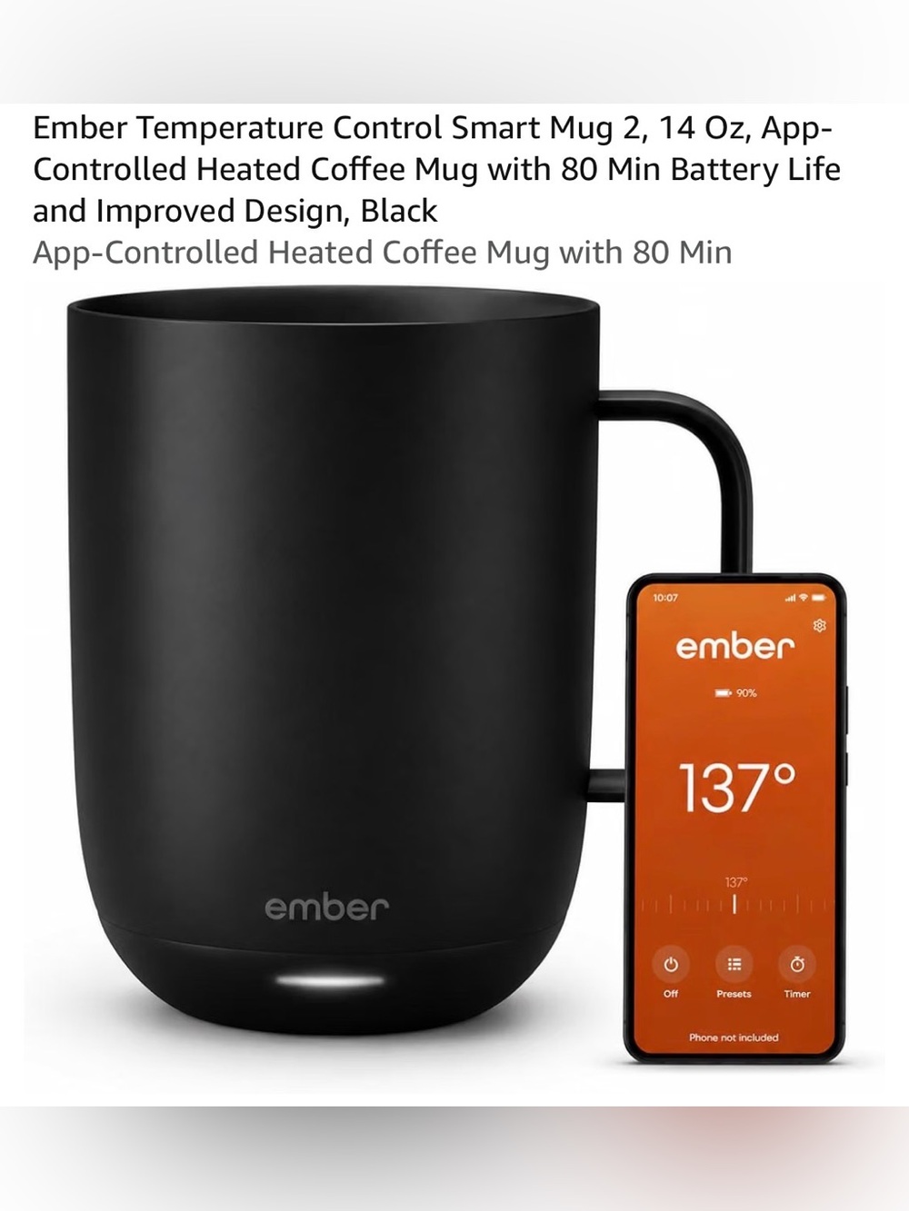 Ember Temperature Control Smart Mug - Black